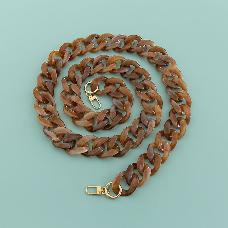 Großer, 4 cm x 3,3 cm, trendiger, rutschfester DIY-Kettenriemen aus exquisitem Harzacryl, breiter Schultergurt für Taschen_voghion.com