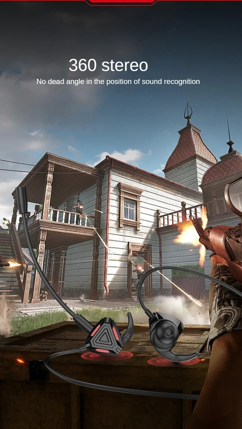 Gaming-Headset mit Mikrofon, In-Ear-Headset für Mobiltelefone und Computer, kabelgebundenes Headset für Gamer_voghion.com