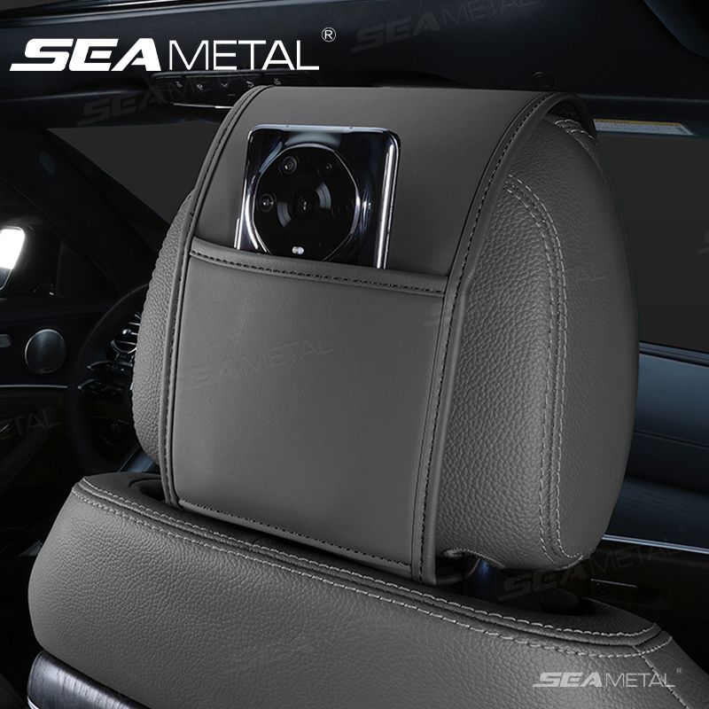 SEAMETAL Copricuscino per poggiatesta in similpelle di alta qualità, antipolvere, per poggiatesta, protezione per il collo, per accessori auto_voghion.com
