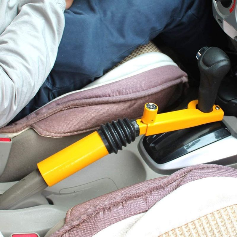 New Car Anti-theft Handbrake Gear Universal Multi-functional Adjustable Stainless Steel Lock_voghion.com