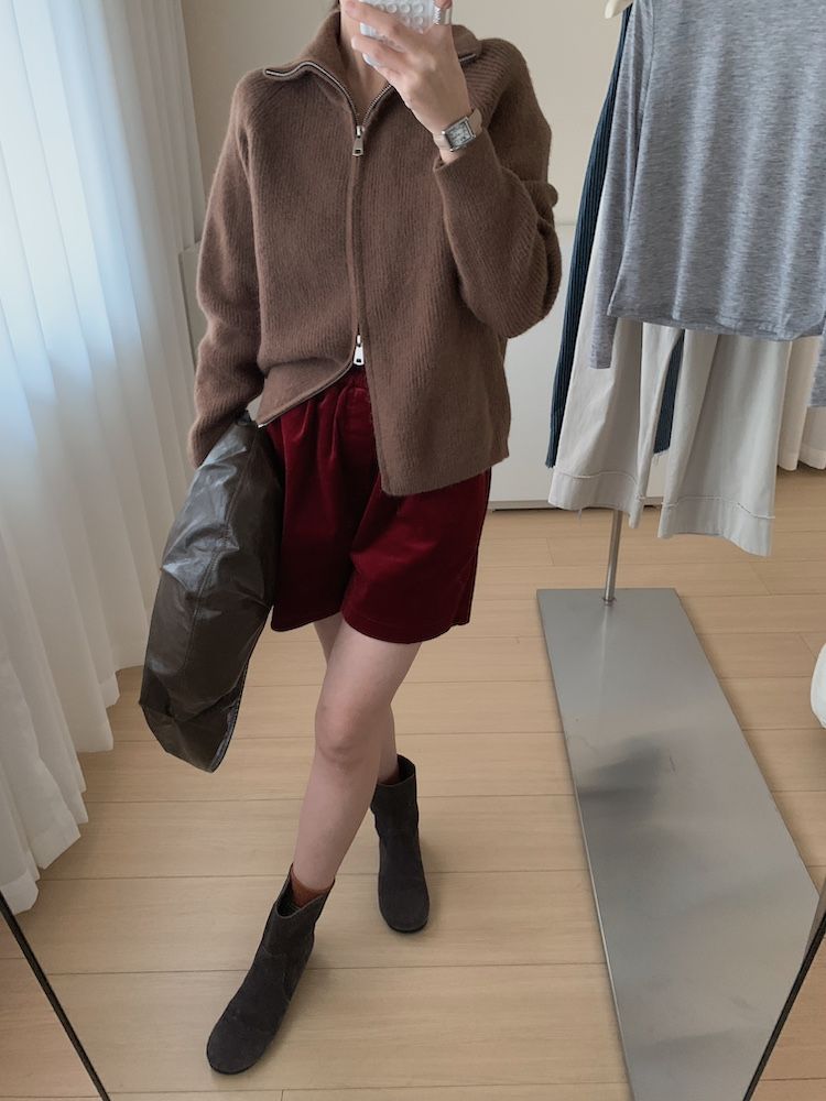 Herbst und Winter dicke doppelköpfige Reißverschluss High Neck Pullover Stehkragen Wolljacke_voghion.com