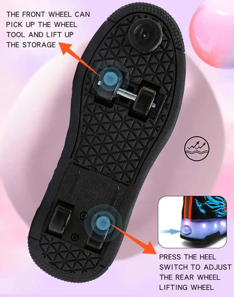 Neuer Rollschuhstil, versandkostenfrei, neue kleine Vierrad-Sportschuhe für Jungen mit Leuchtfunktion, fliegend_voghion.com