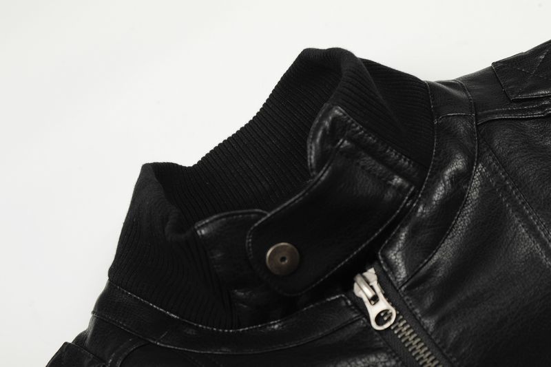 Cove 11KN American Retro Short Wide PU Jacke für Damen und Herren, hochwertige, locker sitzende und coole Motorradjacke, lässige Lederjacke_voghion.com