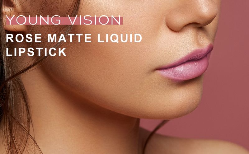 YOUNG VISION Nude Liquid Langlebiger, wasserfester Lippenstift in Rosa/Braun/Rot, Lippenfarbe, Make-up-Set, für Damen, Lip Glaze Matte Larga_voghion.com