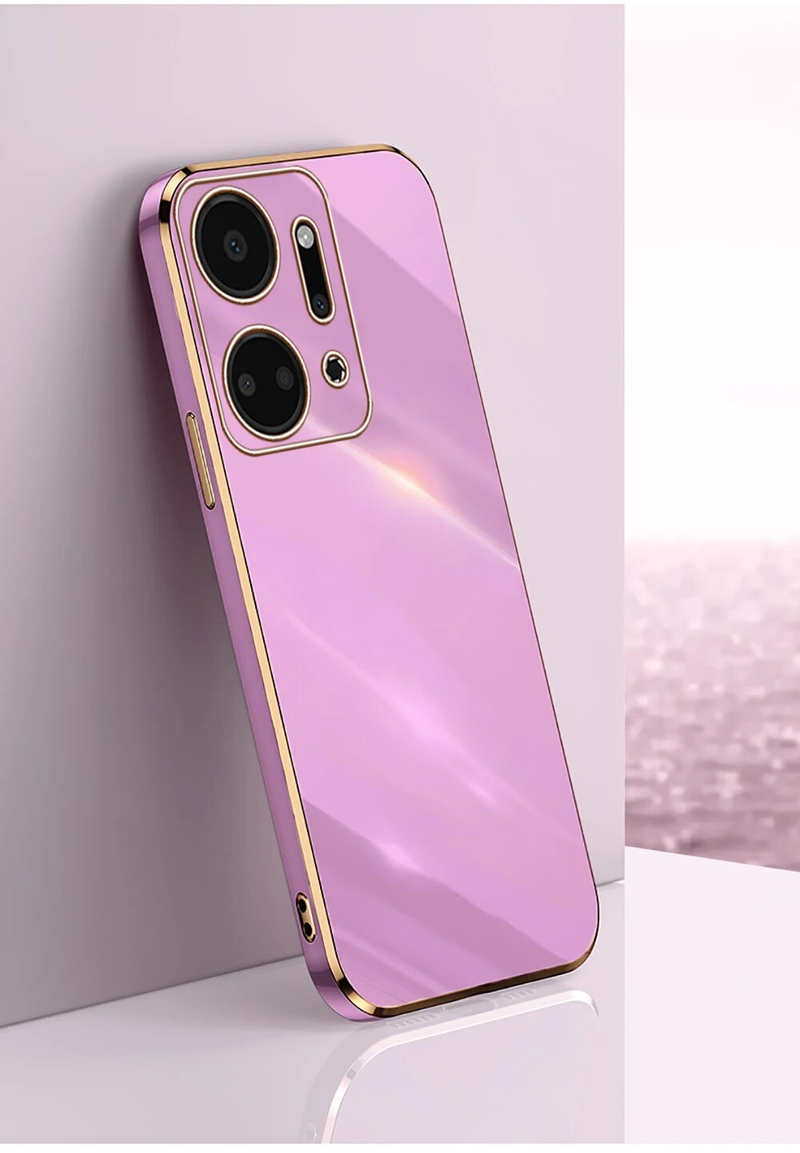 X7a Case Plating Soft Straight Edge Square Bumper For Honor X6a X7b X8b 4G X9b 5G X 6 7 8 9 A B Shockproof Cover Capas_voghion.com