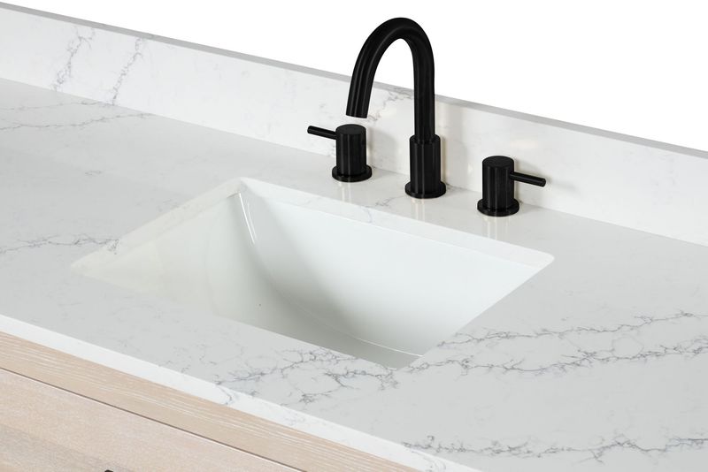 84" Bathroom Vanity With Double Sink, Modern Bathroom Vanity Set With Soft-Close Cabinet And 9 Drawers, Solid Wood Bathroom Storage Cabinet With Countertop And Backsplash, Milk Oak_voghion.com