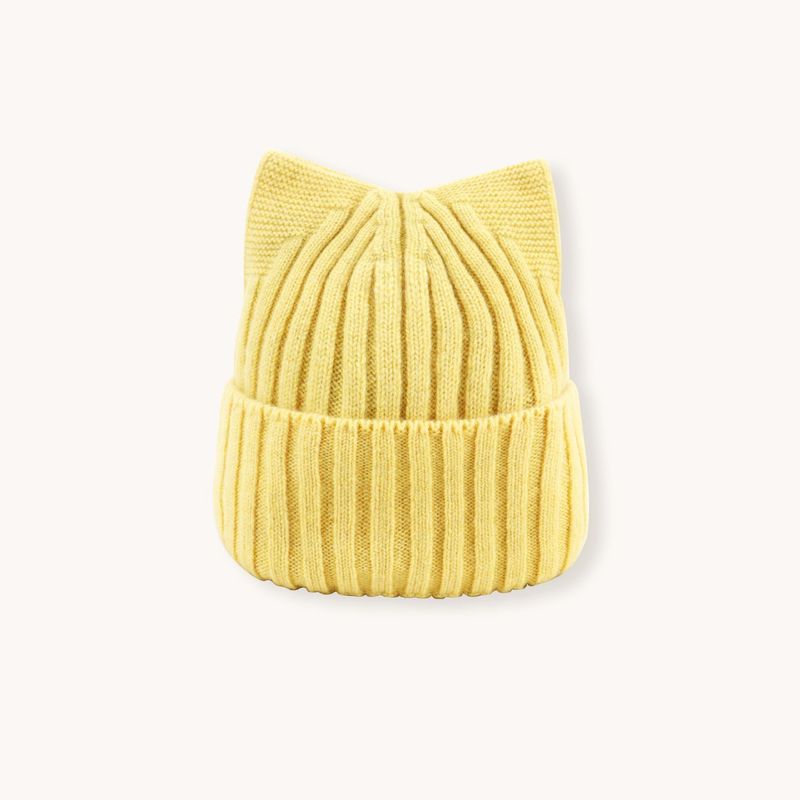 100% orecchie di gatto (pane a forma di orecchie di gatto al vapore) lavorato a maglia per le donne in inverno, cappello versatile di alta qualità, caldo e carino_voghion.com