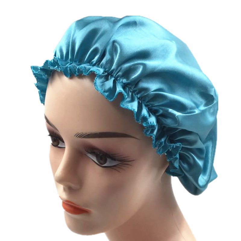 Cross-Border Supply Damen-Schlafmütze aus hochelastischem, einlagigem Satin mit abgerundeter Oberseite für Chemotherapie und Haarschutz_voghion.com