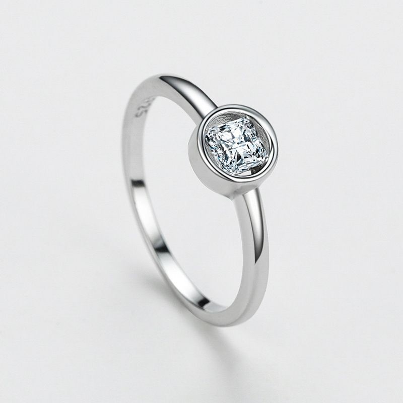 Tancise Classic Zircon Silver Ring Ladies Jewelry Wedding Promise Party Gift_voghion.com