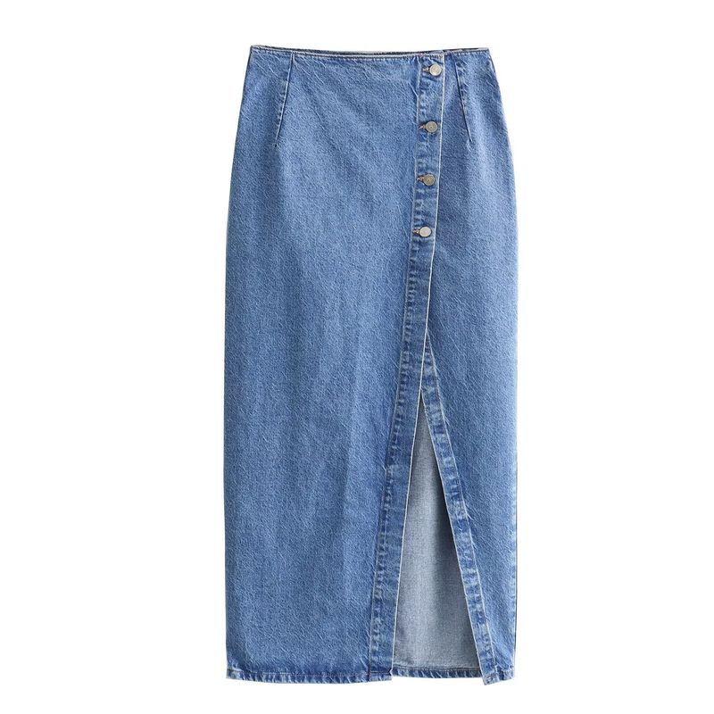 Mode 2024 Frühjahr Neue frauen Kurze Denim Weste + Rock Set_voghion.com