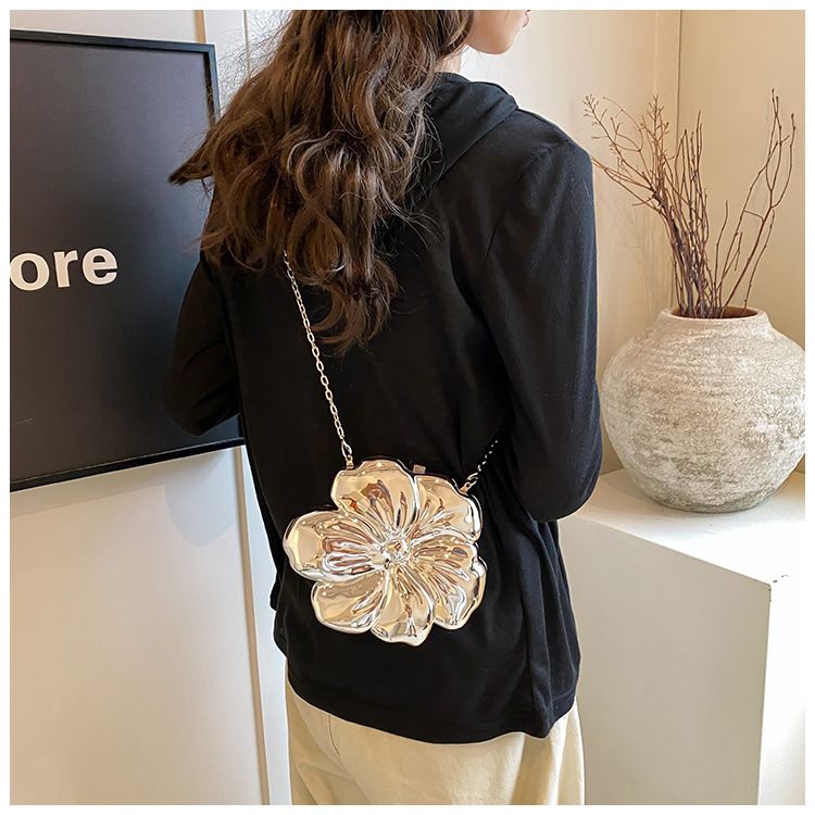Borse a tracolla da donna, borsa a fiori, borsa con specchio galvanico, borsa artigianale, borsa a tracolla fresca e dolce, borsa a tracolla Beautiful Girl Box_voghion.com