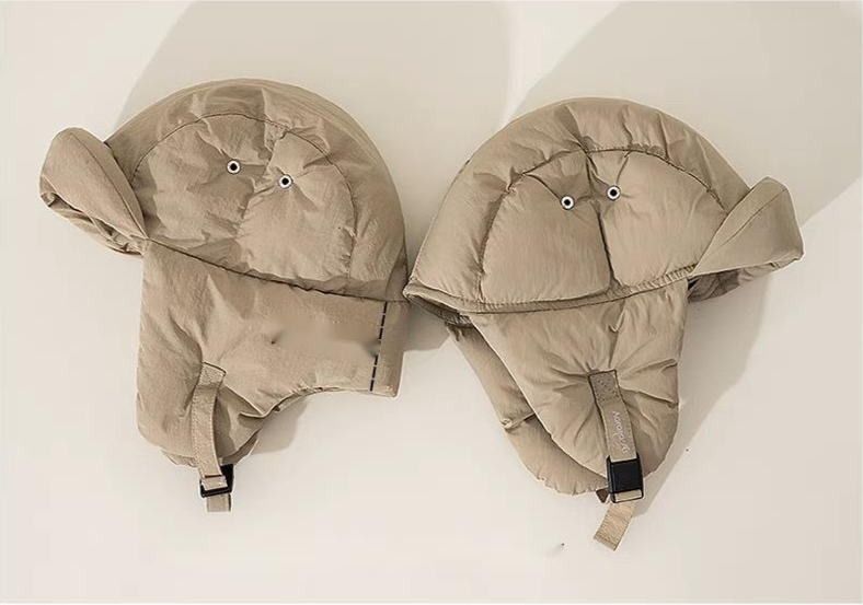 Lightweight Ultra-Thick Down Cotton Lei Feng Men, Warm Ear Protection Women, Autumn And Winter Windproof Helmet Liner_voghion.com