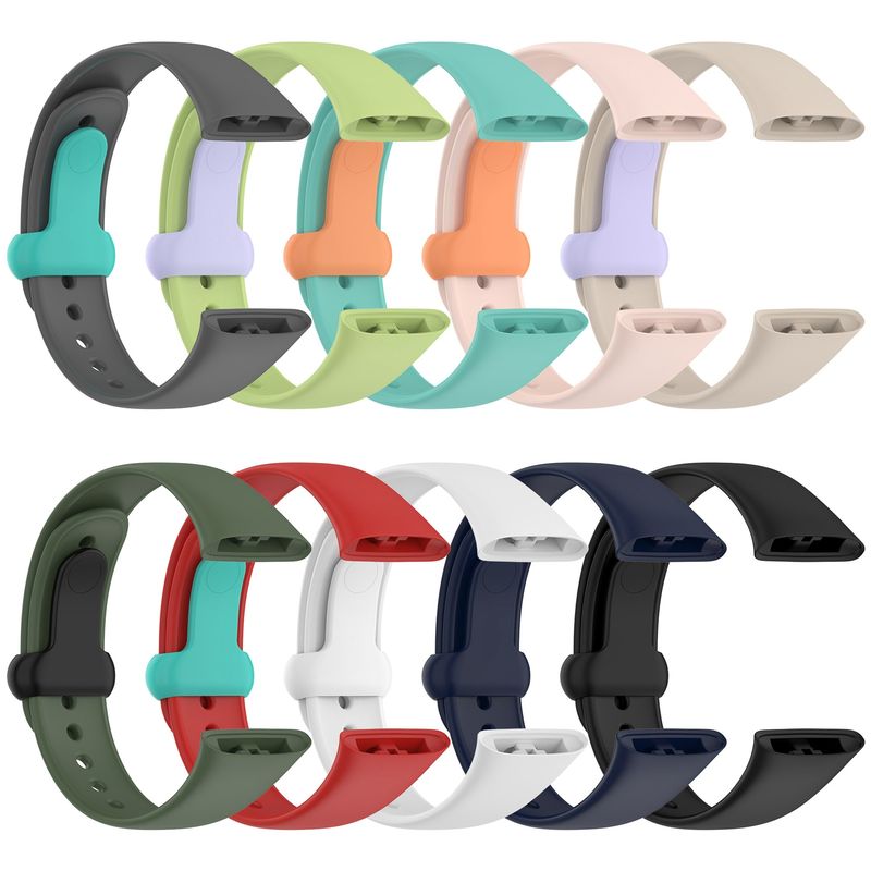 Redmi Watch 3 Tırnak Düğmeli Silikon Saat Kayışı (Siyah) için_voghion.com