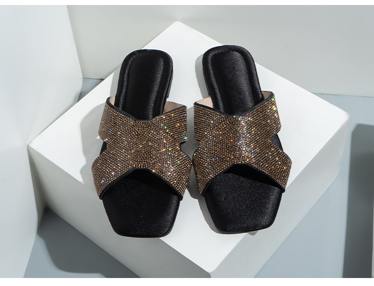 Hausschuhe mit flachem Boden, weiblich, Sommer, lässig, Wort, hohl, Sandalen, Folien, Damenschuhe_voghion.com