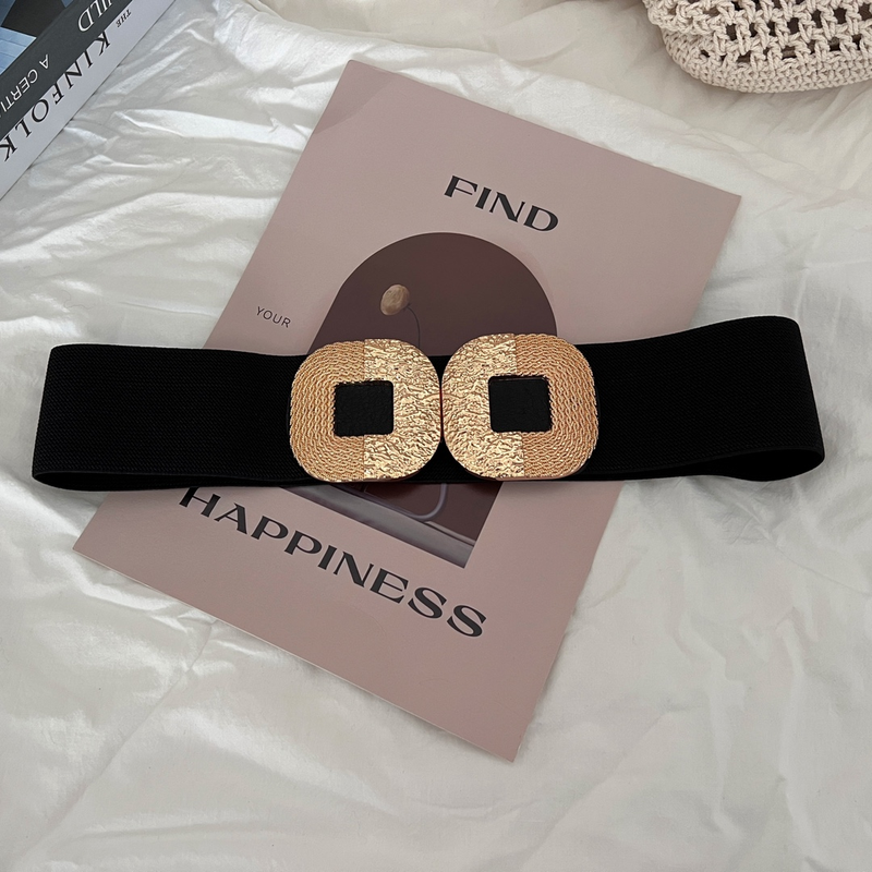 Damen Elastischer Breiter Bund Dekorativer Anzug Kleid Modischer Und Personalisierter Gürtel_voghion.com