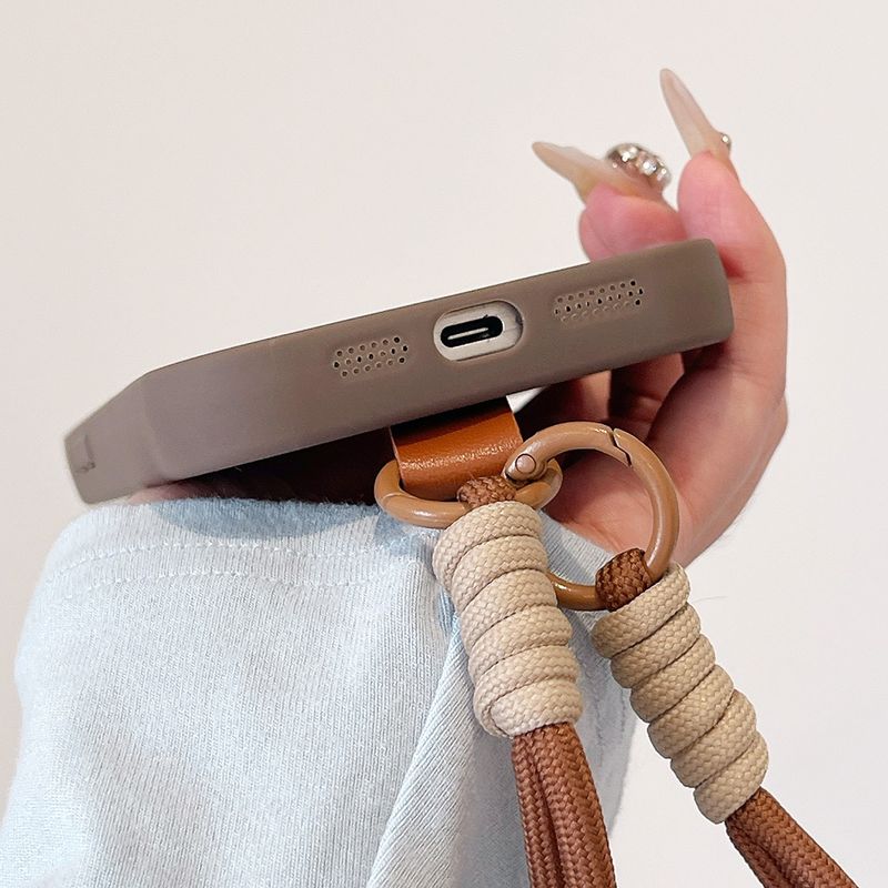 Etui na nadgarstek z łańcuszkiem na nadgarstek do Xiaomi Poco X7 Redmi Note 14 Pro Plus z nadrukiem w panterkę, odporne na wstrząsy, pasek na telefon_voghion.com