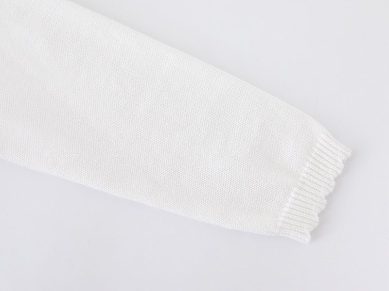 Cardigan élégant en tricot d'inspiration victorienne pour mère et enfant, avec bordure en dentelle, léger et doux, en mélange de coton (blanc-rose/blanc-noir/violet-rose)_voghion.com