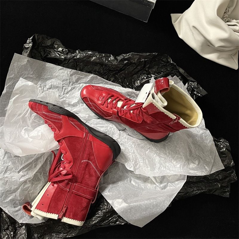 Stivali da boxe da donna 2025, nuovi stivali da boxe da donna, alla moda, indispensabili per l'outdoor, in pelle scamosciata di mucca lucida, fatti a mano, da caccia alle anatre, per donna_voghion.com