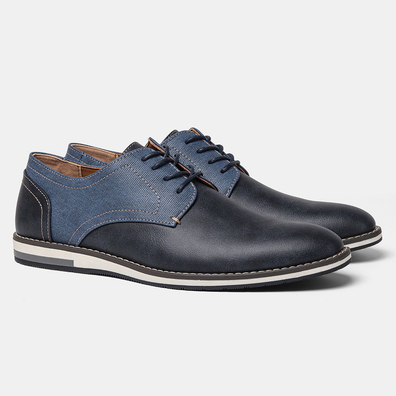 Herrenschuhe Große Herren Freizeitschuhe Modische leichte Herrenschuhe Farblich passende atmungsaktive Herren Lederschuhe_voghion.com