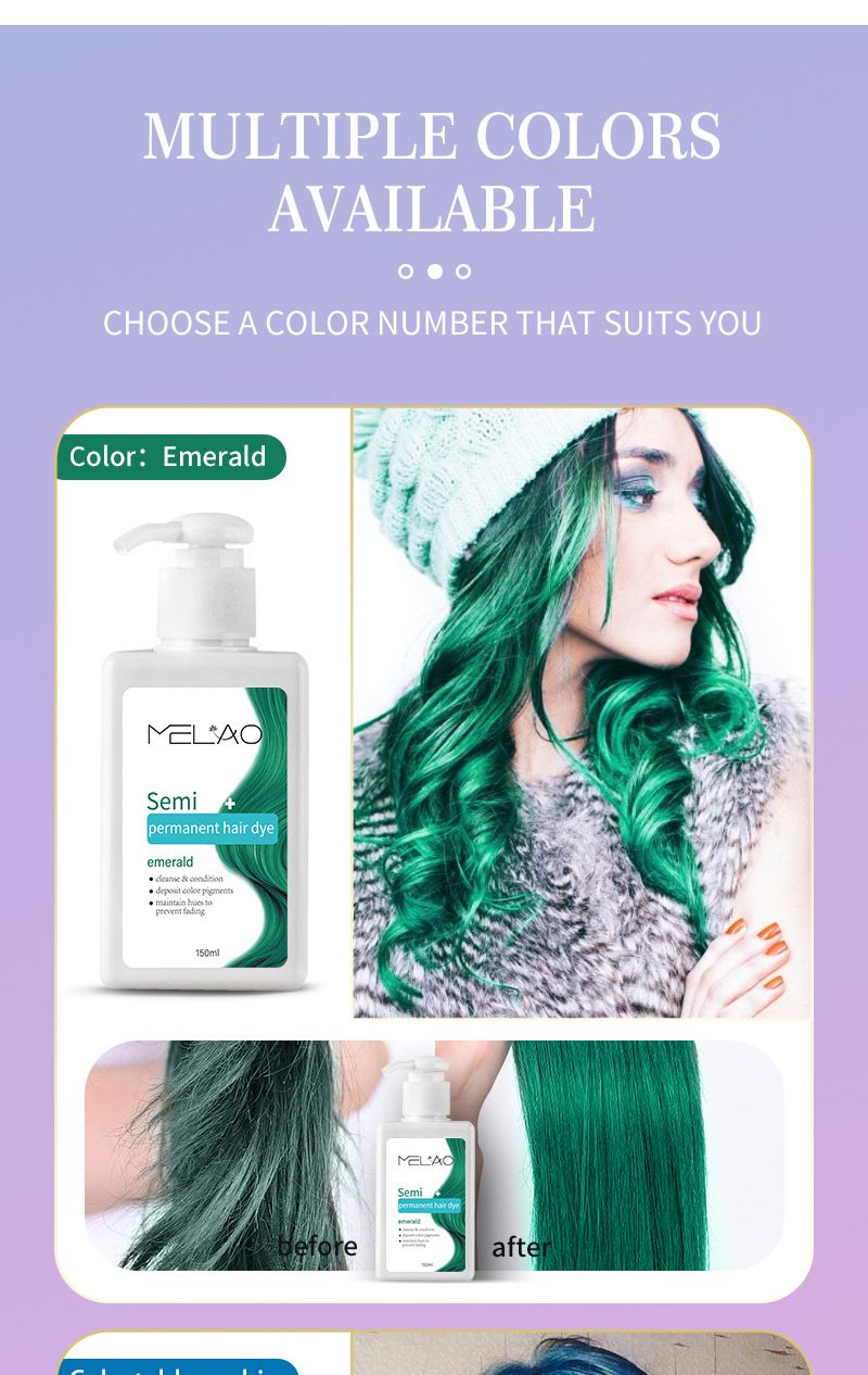 Après-shampoing colorant pour cheveux Éclaircissant pour cheveux Réparateur de teinture pour cheveux Coloration douce Bubble Dye_voghion.com