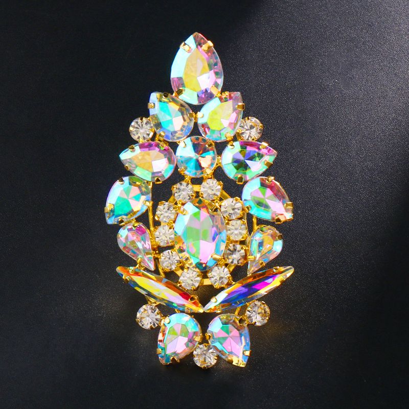 All-match Retro Geometric Gem Colorful ring Women's Hot Selling Exaggerated Oval Opening ring for Children ring_voghion.com