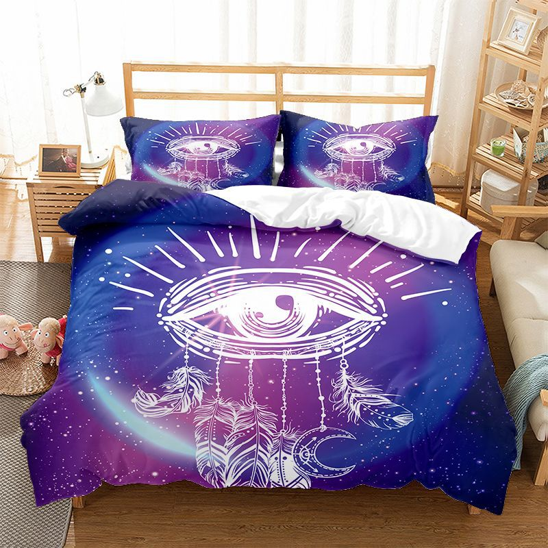 Fantasy Rainbow Pok Dream Net Series Three Down Duvet Cover Matte Four piece Set_voghion.com