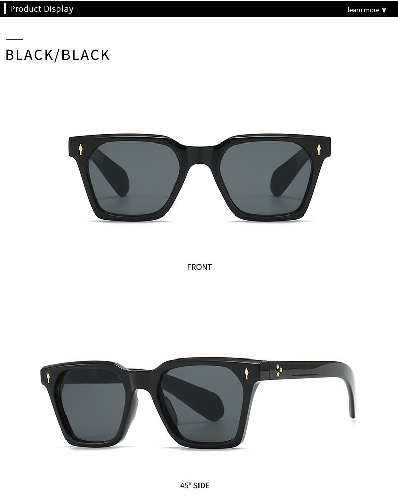 Foreign trade cross-border hot sunglasses mi nail European and American street shooting ins Internet celebrity model square sunglasses female 6076_voghion.com