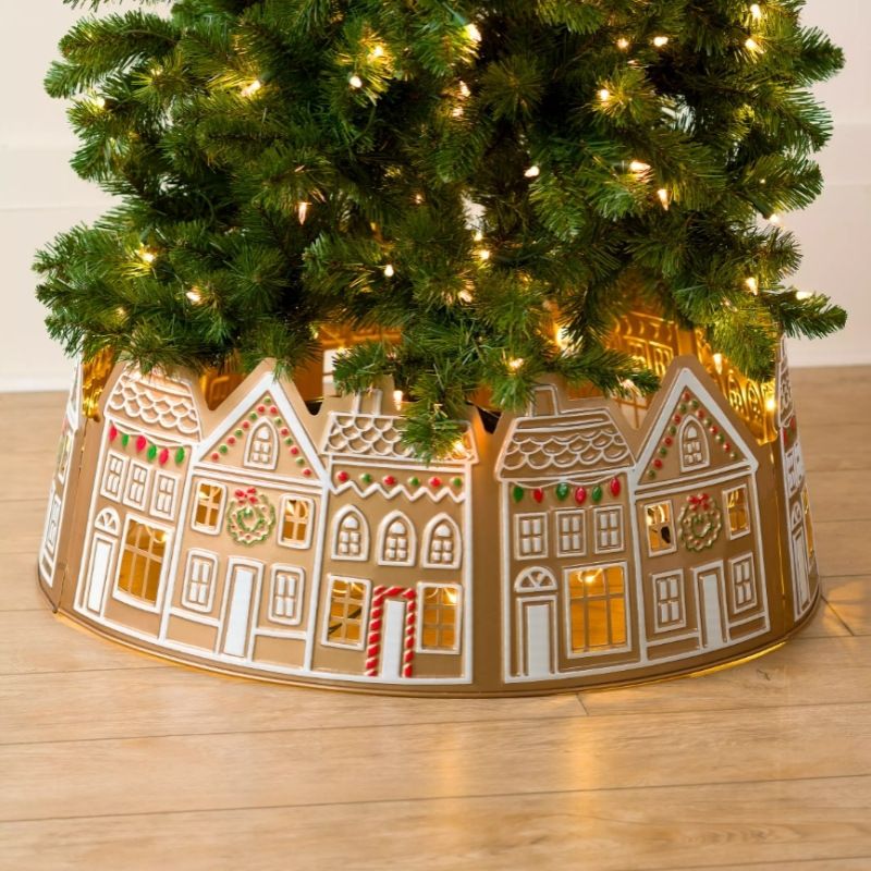 New LED Gingerbread Christmas Tree Collar Decoration_voghion.com