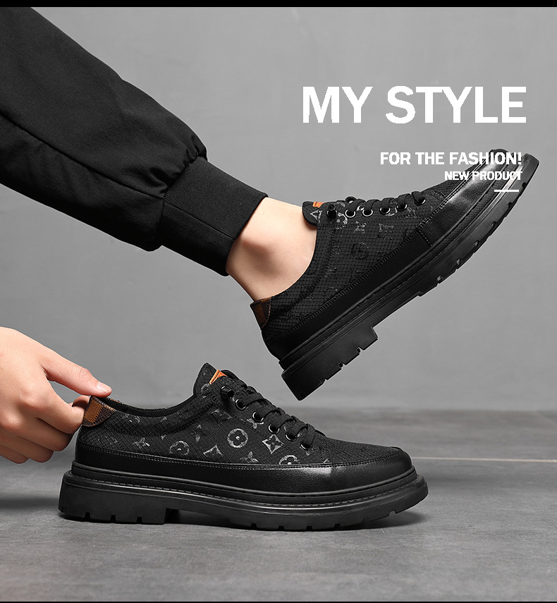 Segeltuchschuhe Herren Low Top atmungsaktive Sommer Herrenschuhe Herren trendige schwarze Slip-on Lazy Cloth Schuhe All-Match Casual Sneakers_voghion.com