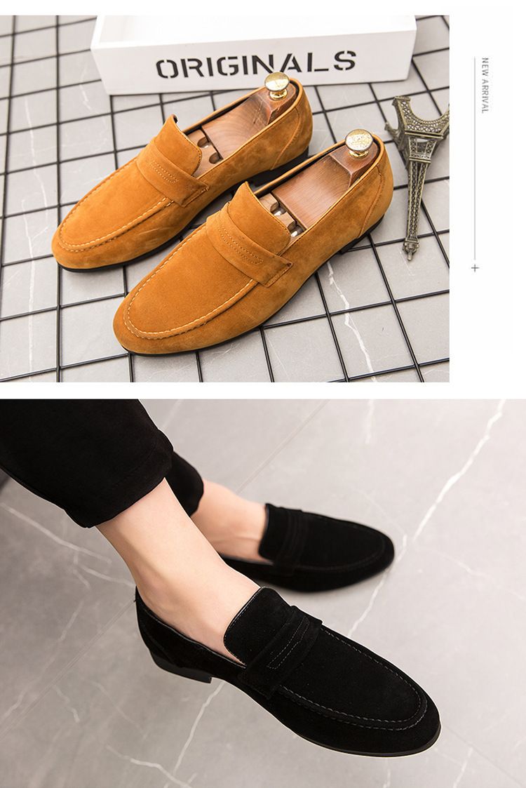 Scarpe da uomo in pelle piccole, casual, quotidiane, mocassini, semplici, in pelle scamosciata, slip-on, scarpe alla moda_voghion.com