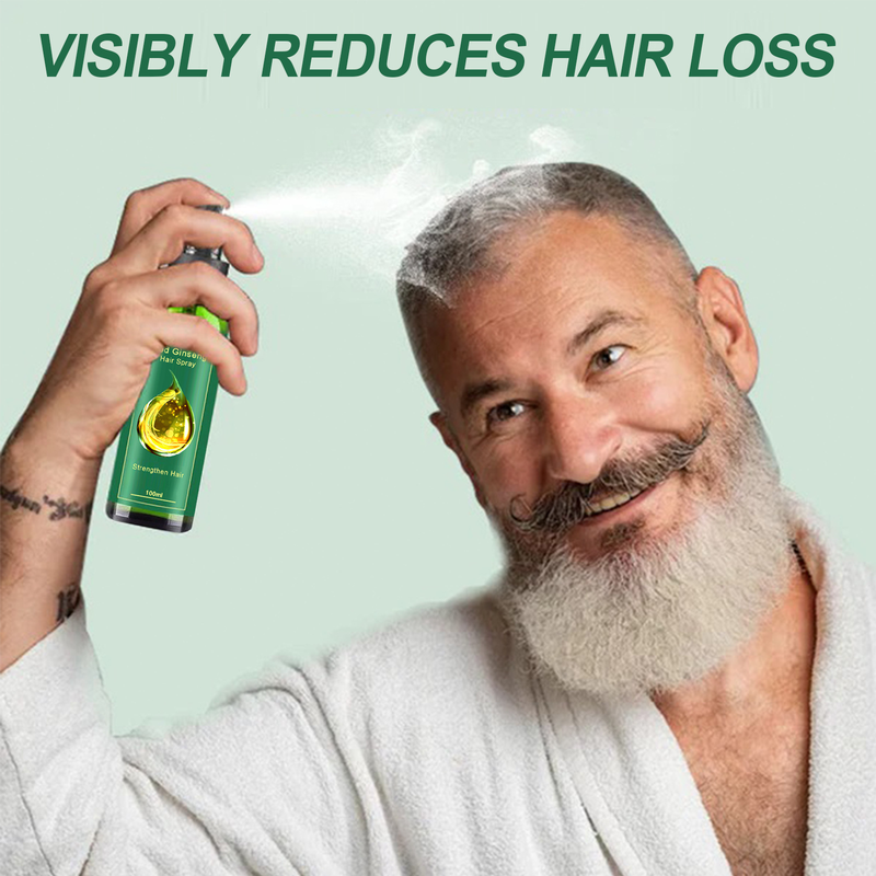Siero Spray Crescita Ginseng Rosso Ripristina Calvizie Diradamento Cuoio Capelluto Trattamento Più Spesso Idratante Nutrizione Anti H_voghion.com