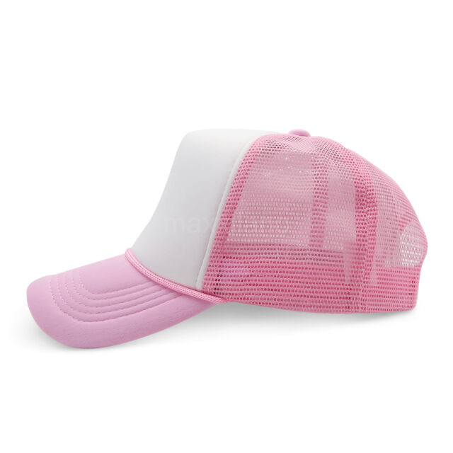 Trucker hat mesh foam hat flat brim hat Baseball cap adjustable men's women's hat_voghion.com