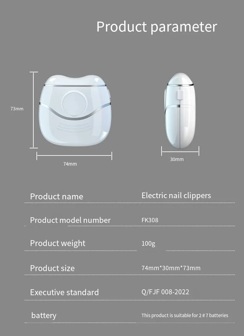 Electric Automatic Clipper For Adults Baby Pedicure Fingertoe Scissors Nail Puin Container Anti-Splash Manicure_voghion.com