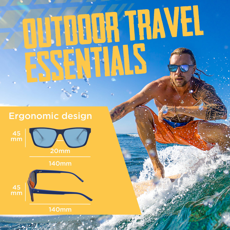 AABV Polarized Sports Solglasögon, Cykling Löpning Golf Fiske Solglasögon för män och kvinnor-Blå_voghion.com