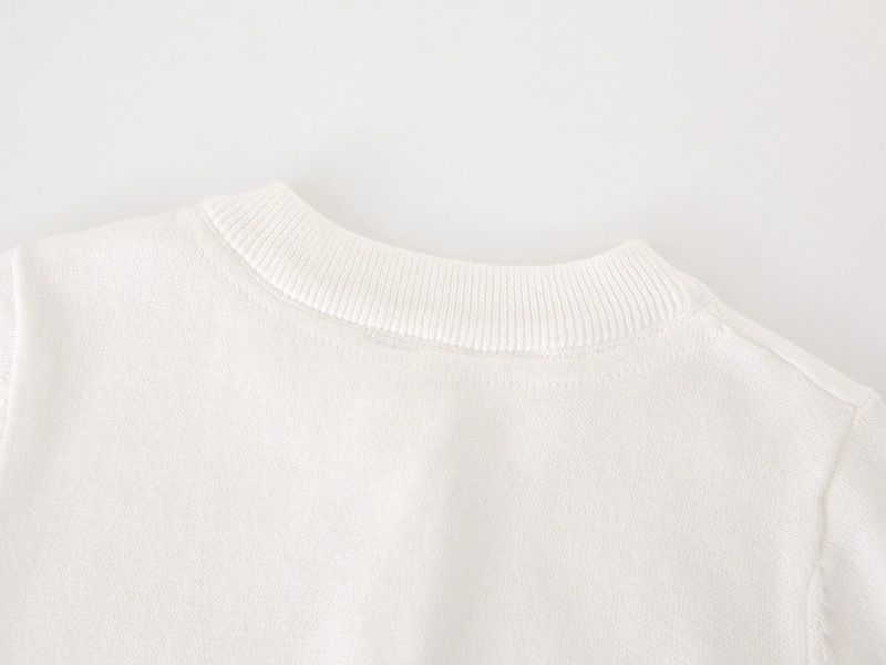Kinder-Strickjacke – 100 % Baumwolle, langärmeliger Unisex-Pullover (90–160 cm, 6 Farben)_voghion.com