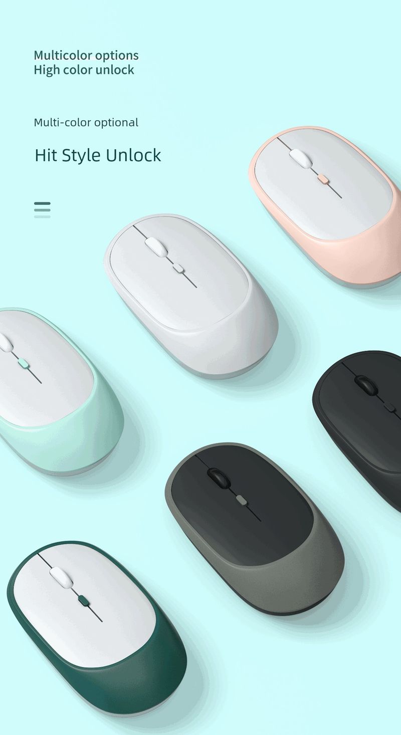 Tastiera e mouse portatili ricaricabili wireless a doppia modalità G Bluetooth per casa, ufficio, iPad, tablet, muto_voghion.com