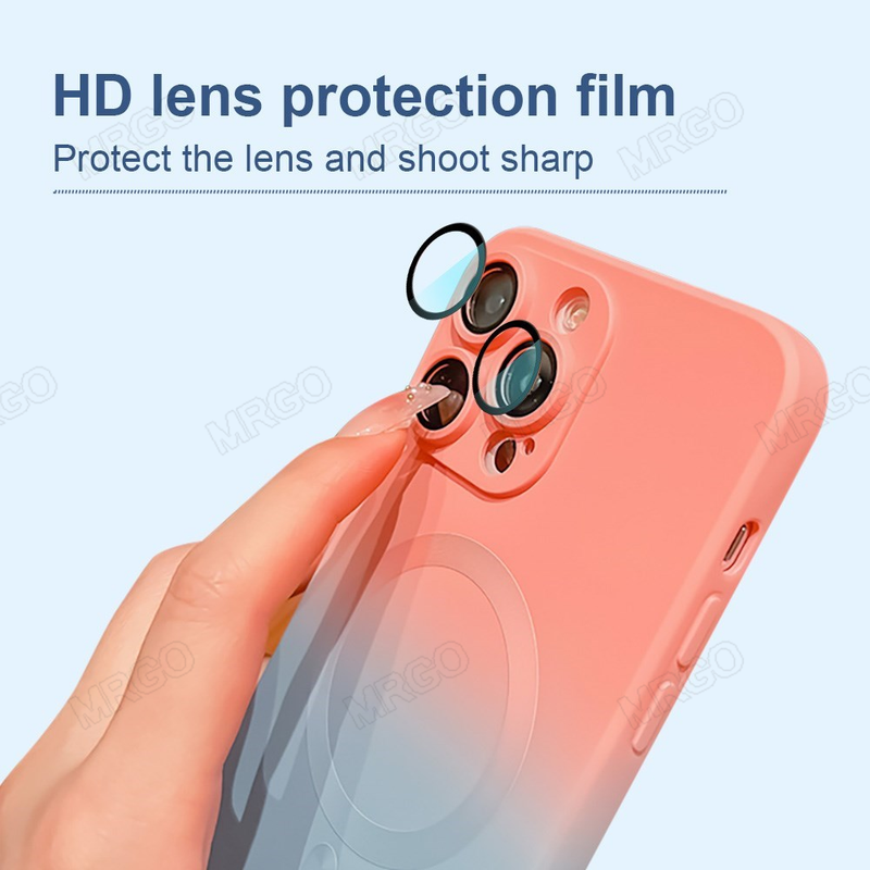 Luxus vezeték nélküli töltő telefontok iPhone 14 13 Pro 12 11 14 Pro Max 14 Plus tokhoz, mágneses matt lökhárító szilikon borítással_voghion.com