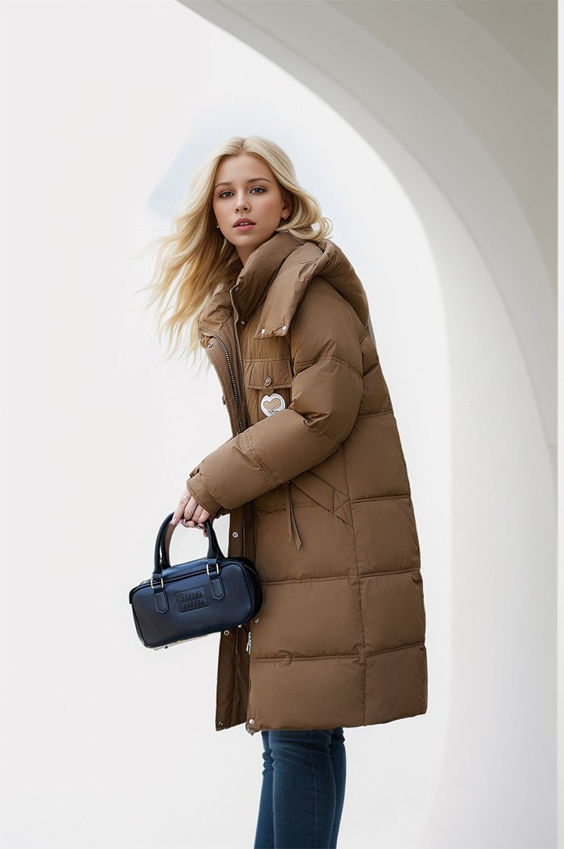 Mid-Length Down 2024 New Fashion Winter Plus Size Hooded Thickened Cotton Coat Puffer Jacket_voghion.com