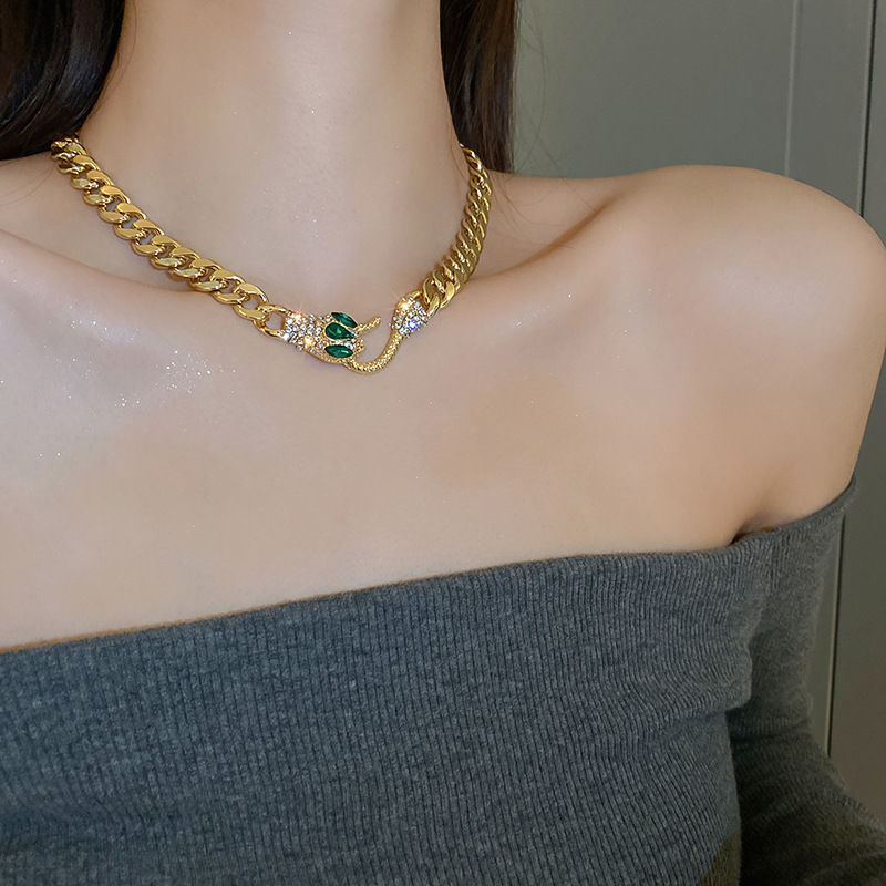 Muse Goddess Medusa, Spirit Snake, Cuban Snake Necklace, Instagram, Snakes and Scorpions, Spicy Girl Style, Collar Chain_voghion.com