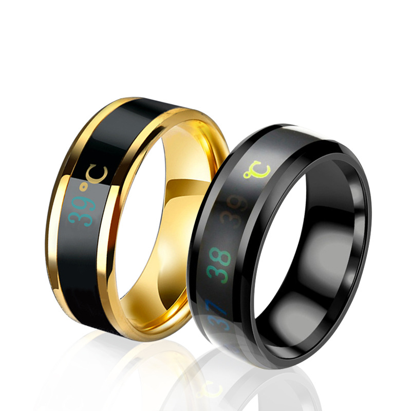 Ready Stock Ring Titanium Steel Mood Emotion Feeling Intelligent Temperature Sensitive Rings for Women Men Waterproof Jewelry_voghion.com