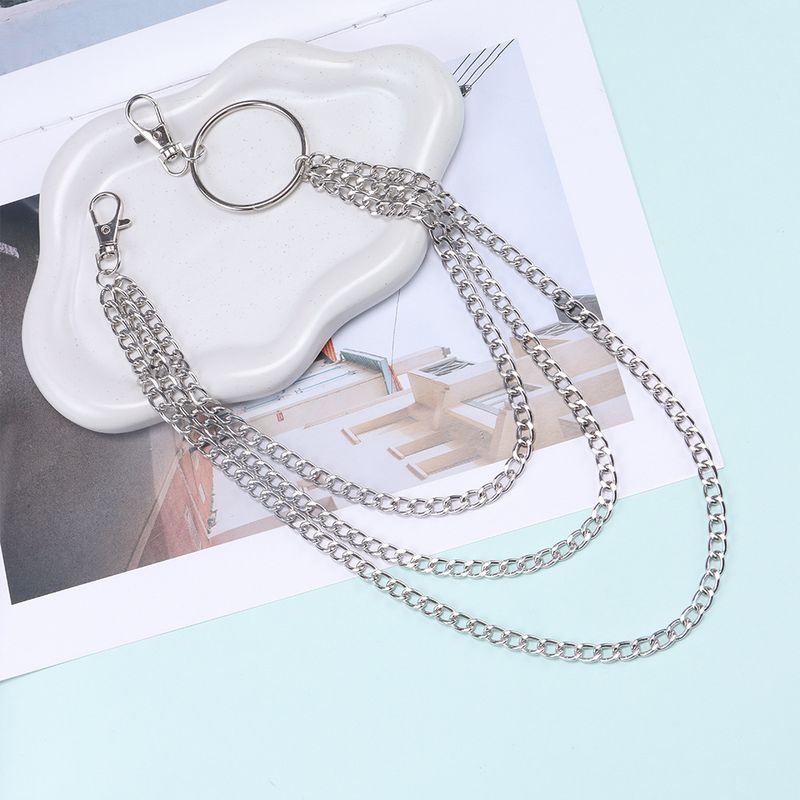 Trendy Personalized Hip-hop Metal Ring Chain, Fashionable Punk Style, Cool And Handsome Multi-layer Pants Chain Waist_voghion.com