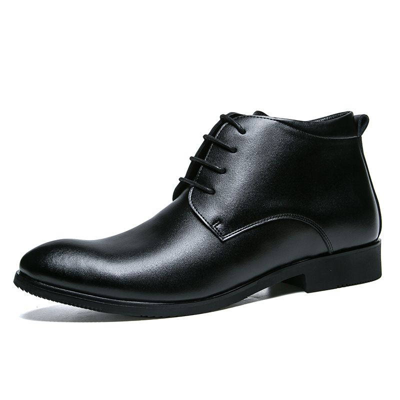 2020 Herbst und Winter Neue koreanische modische High-Top-Lederschuhe für Herren Formale einlagige Schuhe Business Travel Lederschuhe für Männer_voghion.com