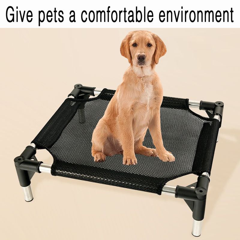 Stainless Steel Pet Camping All-Season Elevated Breathable Moisture-Proof Removable Washable Cat Dog Bed For Small And_voghion.com