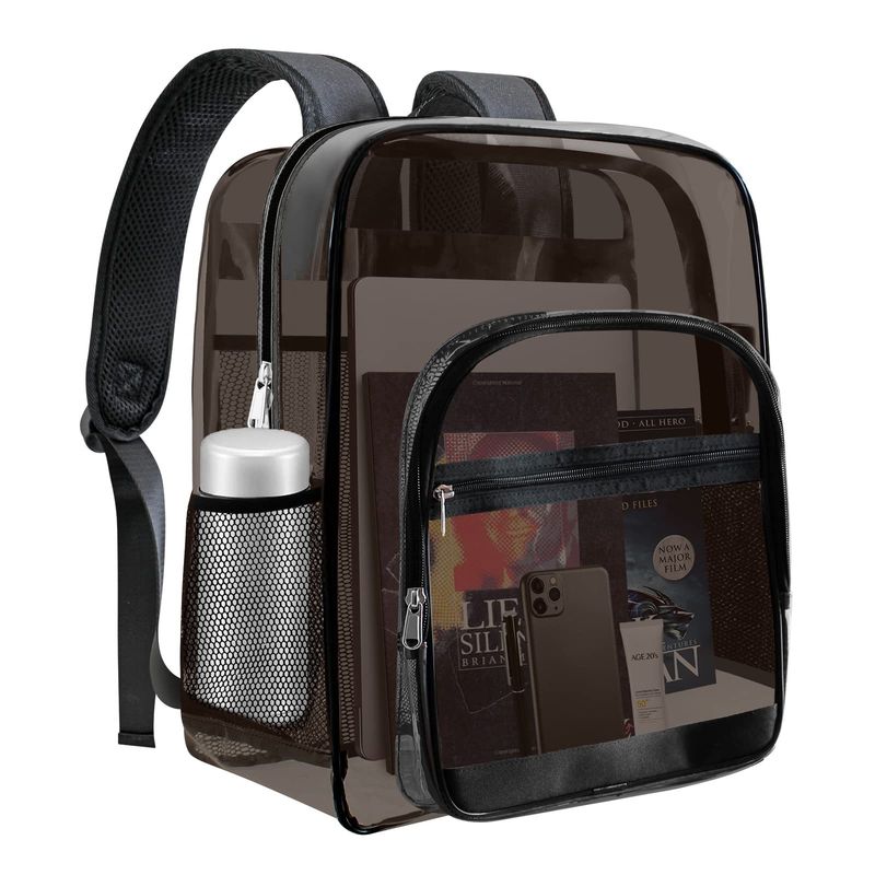 Zaino trasparente in PVC per sport all'aria aperta, borsa da viaggio con scomparto multistrato_voghion.com