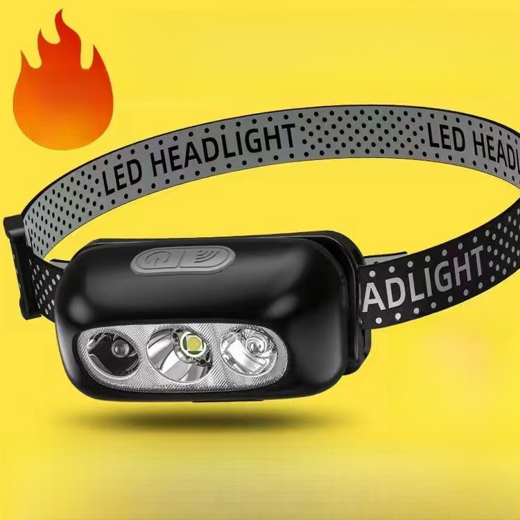 Suer Bright Sensor Testa-montata Luce Forte Ricaricabile Pesca Notturna Speciale Ultra-Leggero Portatile Impermeabile_voghion.com