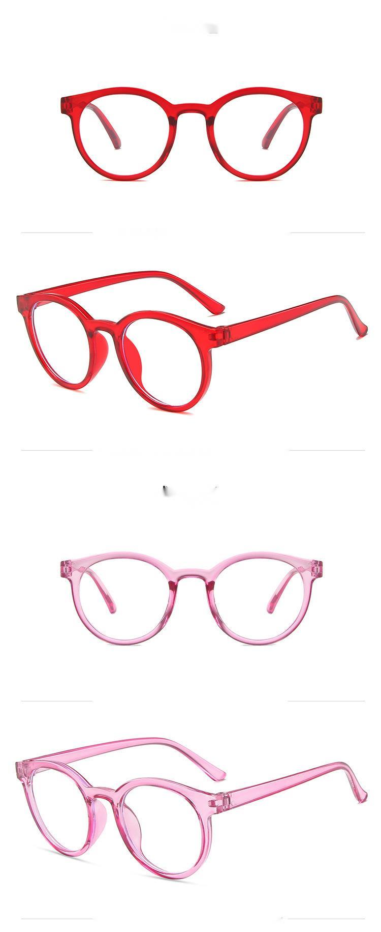 Neue runde Brille mit Anti-Blaulicht-Schutz für Kinder, Strahlenschutz für Kinder, Computer, Telefon, Online-Kurs_voghion.com