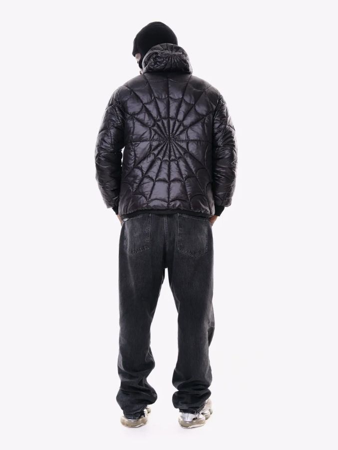 "Unisex Spider-Man Daunenjacke mit Kapuze – 550 FP weiße Gänsefedern, wendbarer winddichter Wintermantel (Übergroße Passform, ganztägiger Komfort)"_voghion.com
