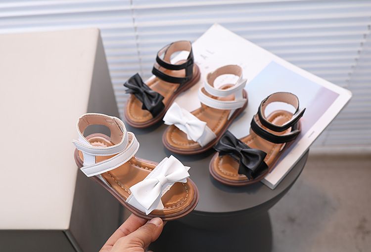 Neue Mädchen-Sandalen von Mother & Kids, Kinder-Schleifensandalen, kleine Mädchen-Sandalen mit weicher Sohle, römische Sandalen_voghion.com