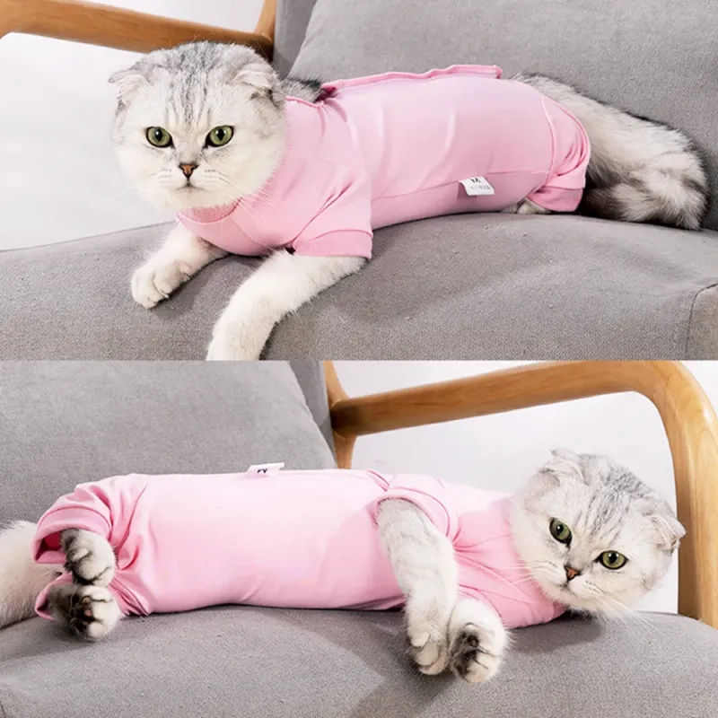 Ademend PuppyCat Chirurgie Herstelpak Anti-lik Kattenvest Zacht Chirurgiepak voor Kleine Honden en Katten, Spenen Kleding_voghion.com