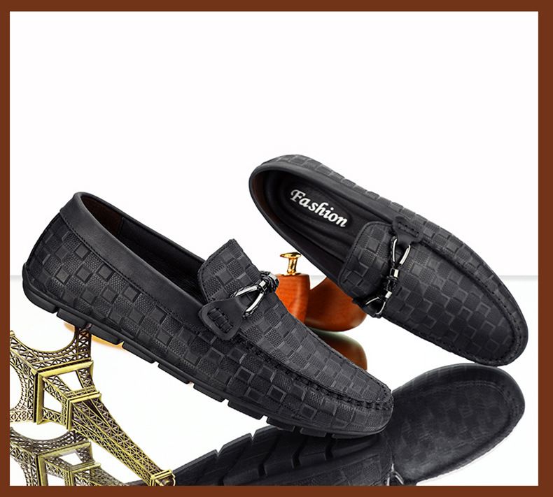 Streaming trendige Herren mit echtem Leder auf der Zehenschicht, atmungsaktiv faul für Business Freizeit und tragen_voghion.com